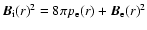 $\vec{B}_{\rm i}(r)^2= 8\pi p_{\rm e}(r)+\vec{B}_{\rm e}(r)^2$