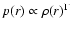 $p(r)\propto \rho(r)^\Gamma$