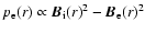 $p_{\rm e}(r) \propto \vec{B}_{\rm i}(r)^2- \vec{B}_{\rm e}(r)^2$