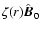 $\zeta(r)\hat{\vec{B}}_0$