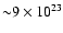 ${\sim}9\times10^{23}$