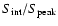 $S_{\rm int}/S_{\rm peak}$