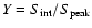 $Y=S_{\rm int}/S_{\rm peak}$