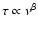 $\tau \propto \nu^{\beta}$