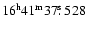 $16^{\rm h}41^{\rm m}37\hbox{$.\!\!^{\rm s}$ }528$