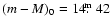 $(m-M)_0 = 14\hbox{$.\!\!^{\rm m}$ }42$