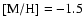 $\rm [M/H] = -1.5$