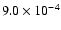 $9.0\times 10^{-4}$