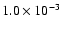 $1.0\times 10^{-3}$