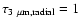$\tau_{3~\mu
{\rm m,radial}}=1$