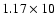 $1.17\times10$