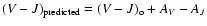 $(V-J)_{\rm predicted}=(V-J) _{\rm o} + A _{ V} - A _{ J}$