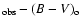 $_{\rm obs} - (B - V) _{\rm o}$