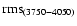 ${\rm rms}_{(3750-4050)}$