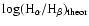 $\rm log(H_\alpha/H_\beta)_{theor}$