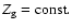 $Z_{\rm g} = {\rm const.}$