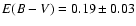 $E(B-V) = 0.19 \pm 0.03$