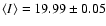 $\langle I \rangle = 19.99\pm0.05$