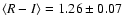 $\langle R-I\rangle = 1.26 \pm 0.07$