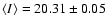 $\langle I\rangle = 20.31\pm0.05$