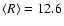 $\langle R \rangle = 12.6$