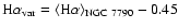 ${\rm H}\alpha_{{\rm var}}= \langle {\rm H}\alpha \rangle_{{\rm NGC~7790}} - {\rm0.45}$