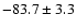 $-83.7 \pm 3.3$
