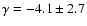 $\gamma = -4.1\pm2.7$