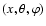 $(x,\theta,\varphi)$