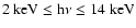 $2~\rm {keV}\leq h\nu \leq 14~\rm {keV}$