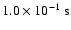$1.0\times 10^{-1}~{\rm s}$