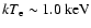 $kT_{\rm e}\sim 1.0 ~\rm {keV}$