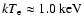 $kT_{\rm e}\approx 1.0 ~{\rm keV}$