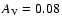 $A_{\rm V}=0.08$