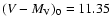 $(V-M_{\rm V})_0=11.35$