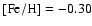 $\rm [Fe/H]=-0.30$