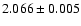$2.066 \pm 0.005$
