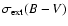 $\sigma_{\rm ext}(B-V)$