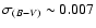 $\sigma_{(B-V)} \sim 0.007$