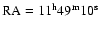 $\rm RA=11^h49^m10^s$