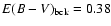 $E(B-V)_{\rm bck}=0.38$