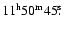 $\rm 11^h50^m45\hbox{$.\!\!^{\rm s}$ }$