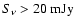 $S_{\nu}>20~{\rm mJy}$