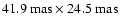 $41.9~{\rm mas}\times24.5~{\rm mas}$