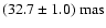 $(32.7\pm1.0)~{\rm mas}$