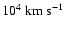 $10^4~{\rm km~s^{-1}}$