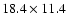$18.4\times11.4$