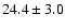 $24.4\pm3.0$