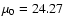 $\mu_0=24.27$