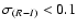 $\sigma _{(R-I)}<0.1$